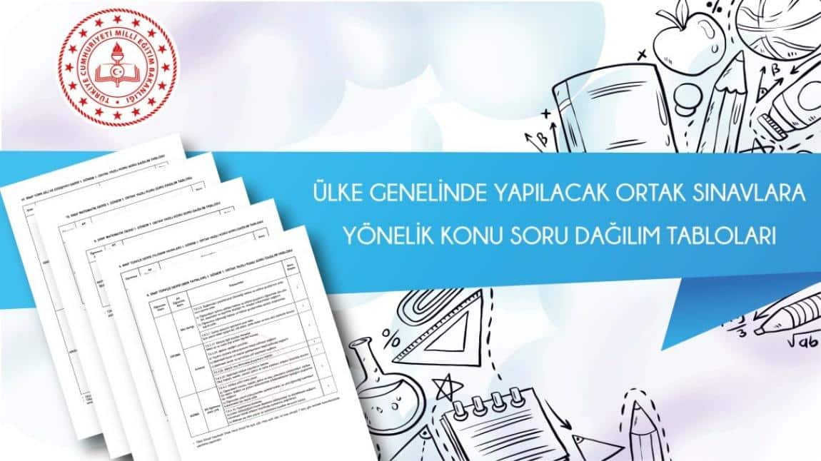 ÜLKE GENELİNDE 6. SINIFLAR İÇİN YAPILACAK TÜRKÇE VE MATEMATİK DERSİ  ORTAK SINAVLARINA YÖNELİK KONU SORU DAĞILIM TABLOLARI 